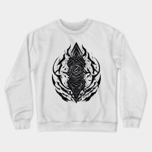 Ethereal Blossom: Gothic Flora Emblem Crewneck Sweatshirt